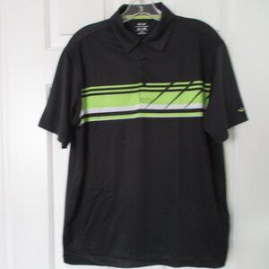 Snake Eyes dry-18 Mens S/S Black Lime Golf Polo Shirt - Size Small